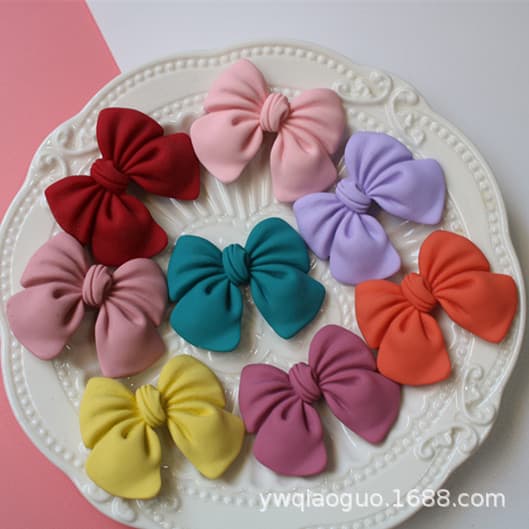 Cloth with bow, cream phone case, hair accessory handmade, accessories, internet celebrity, DIY 1