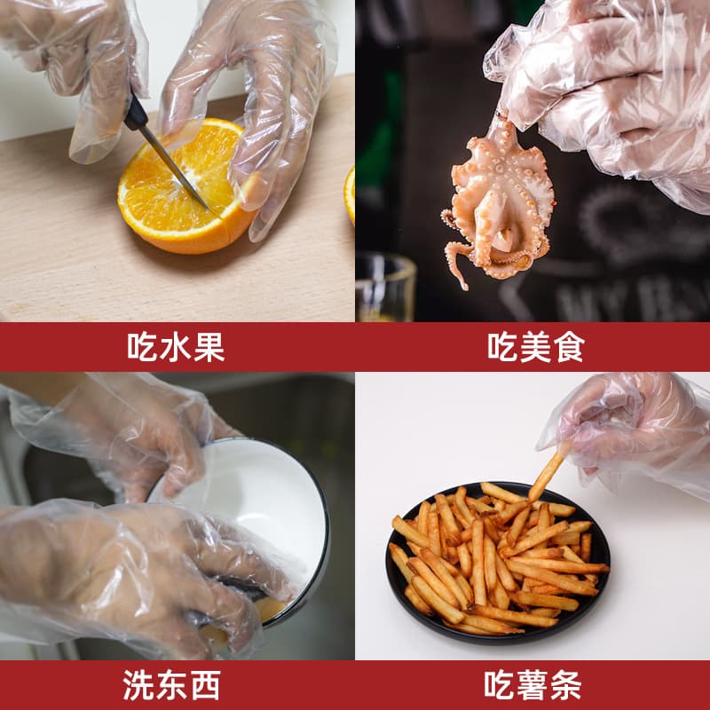 (Wholesale), disposable plastic gloves, pack, direct factory sales 4
