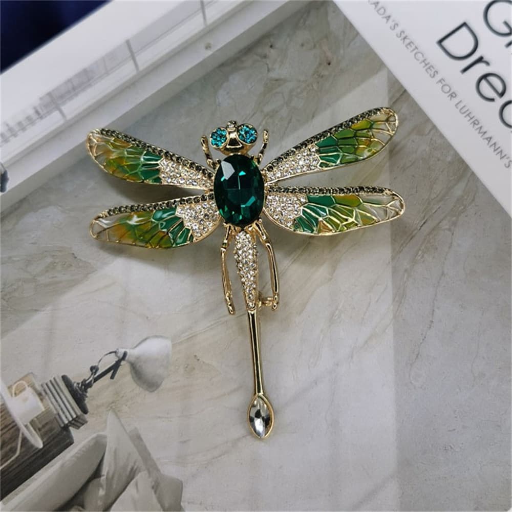Agile retro brooch, green women's pin lapel pin 2