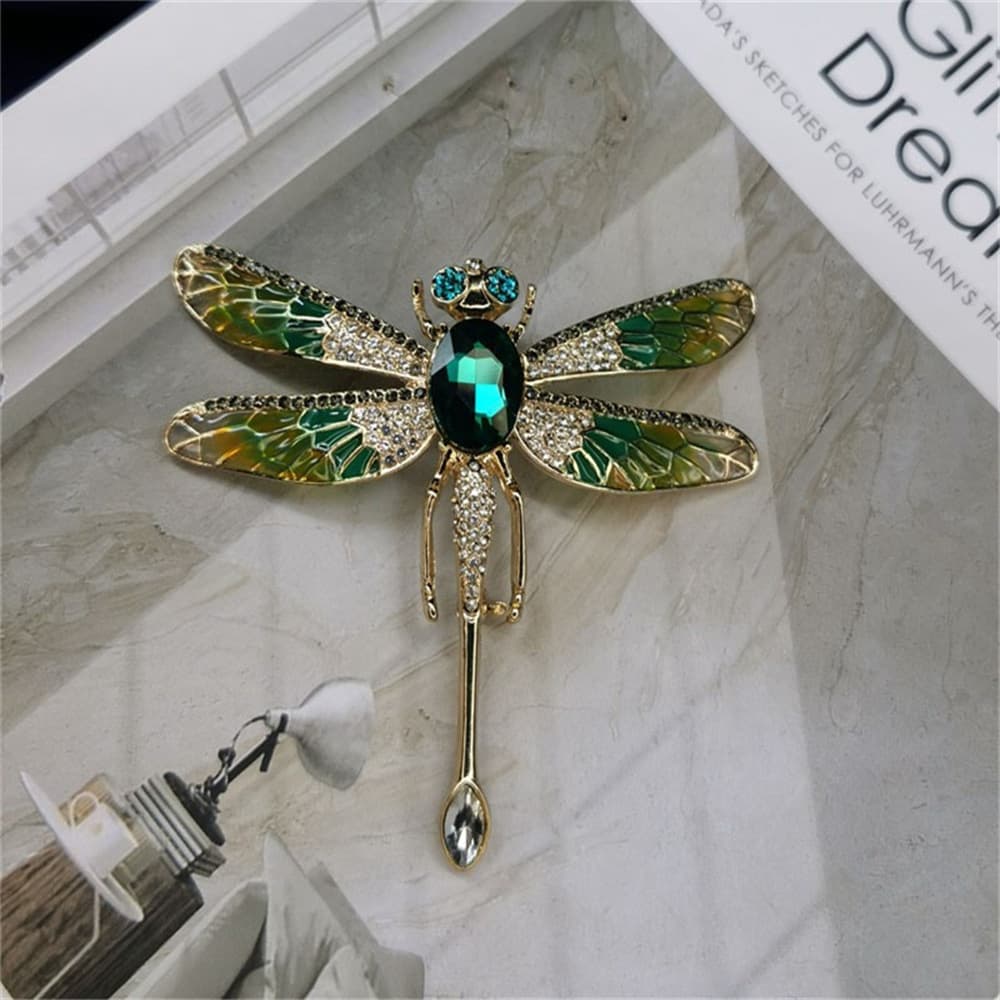 Agile retro brooch, green women's pin lapel pin 1