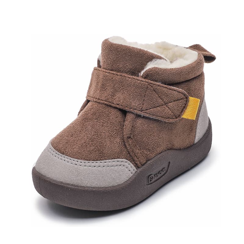 Winter plus velvet baby toddler shoes, non-slip soft bottom baby 1-2-3 years old 4 large cotton outdoor snow boots for boys and girls 1