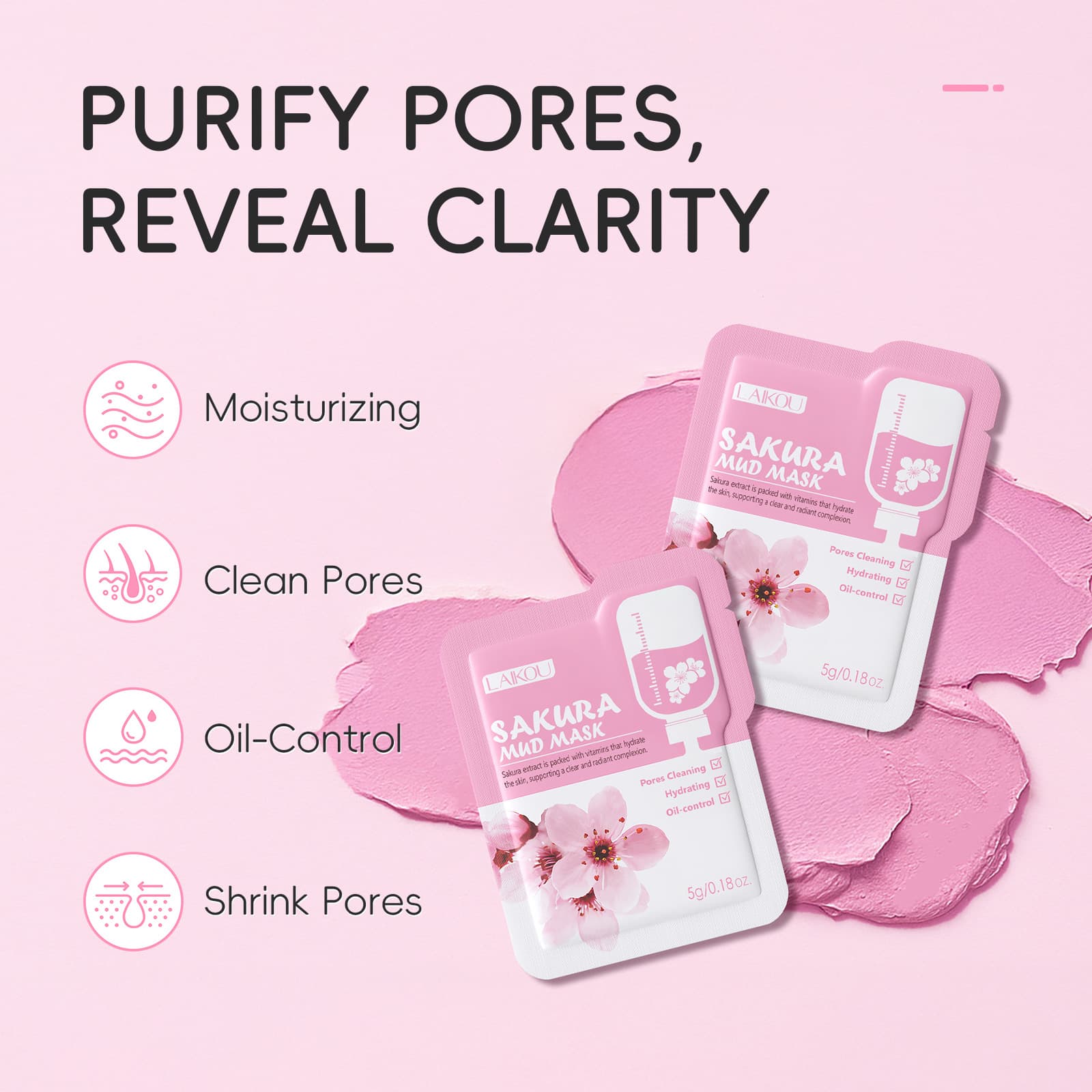 Monolithic moisturizing face mask for face for skin care, 5g, trial pack 3