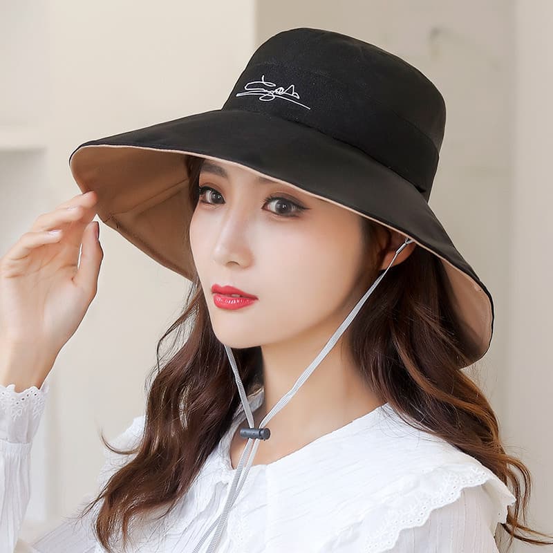 Summer double-sided beach capacious universal sun hat 2