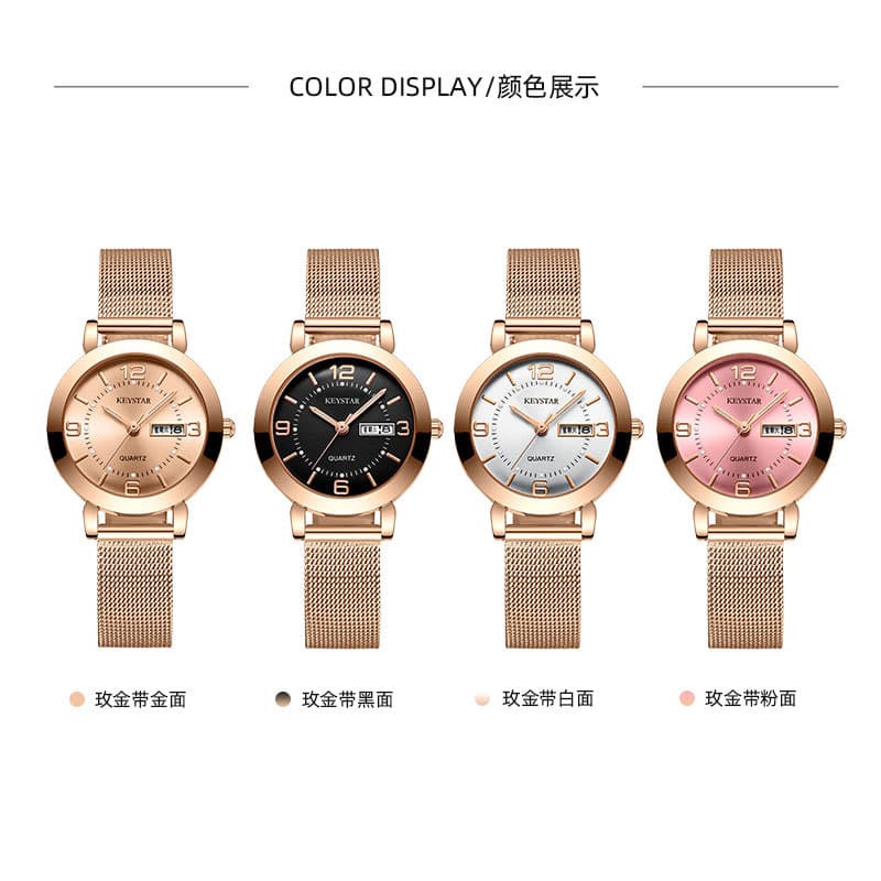 (Cross-border trading), swiss watch, waterproof mechanical calendar, internet celebrity, Korean style, simple and elegant design, fully automatic 5