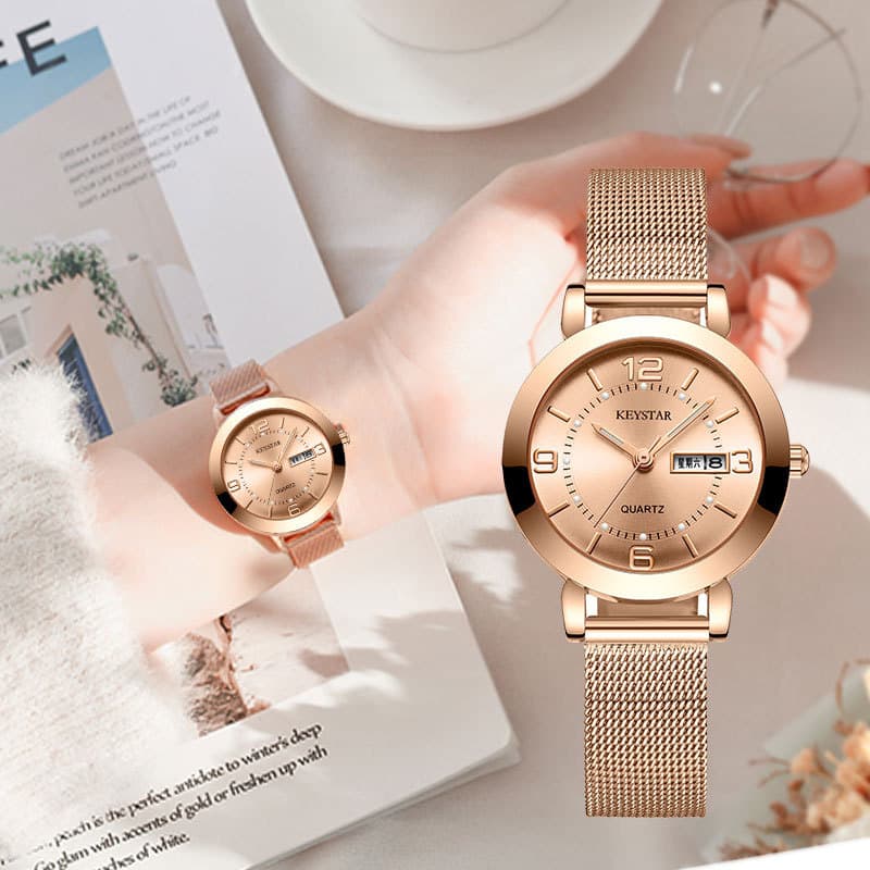 (Cross-border trading), swiss watch, waterproof mechanical calendar, internet celebrity, Korean style, simple and elegant design, fully automatic 1