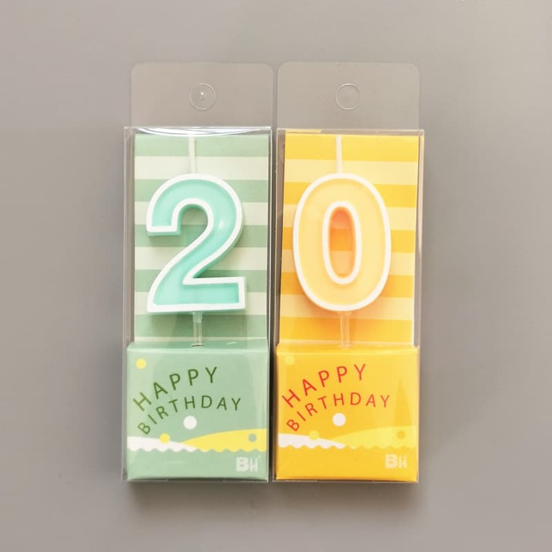 Colorful Number Birthday Cake Candles for Kids 3
