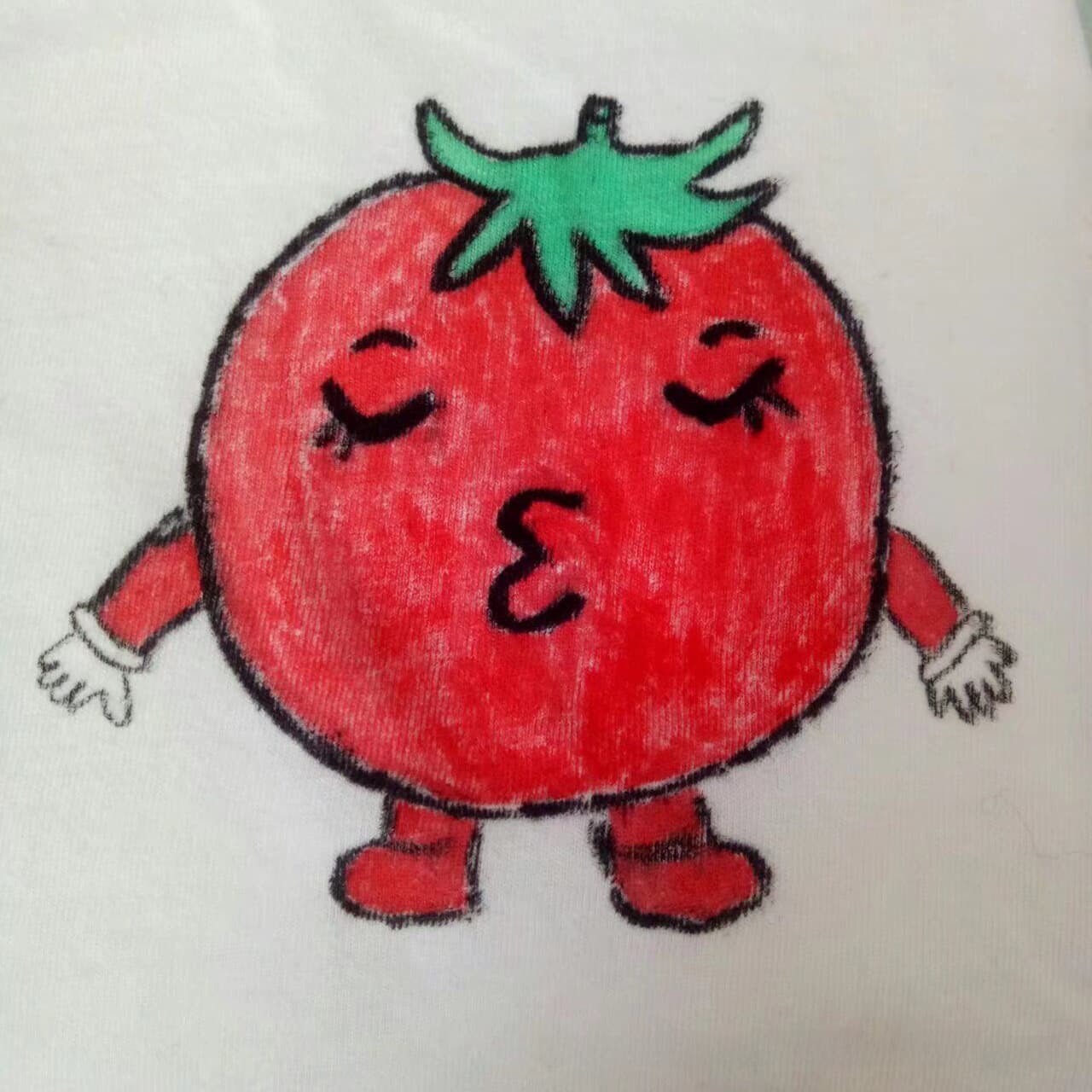 Textile T-shirt, cloth, drawing pens, watercolour, crayons, coloring book, DIY, graffiti 5