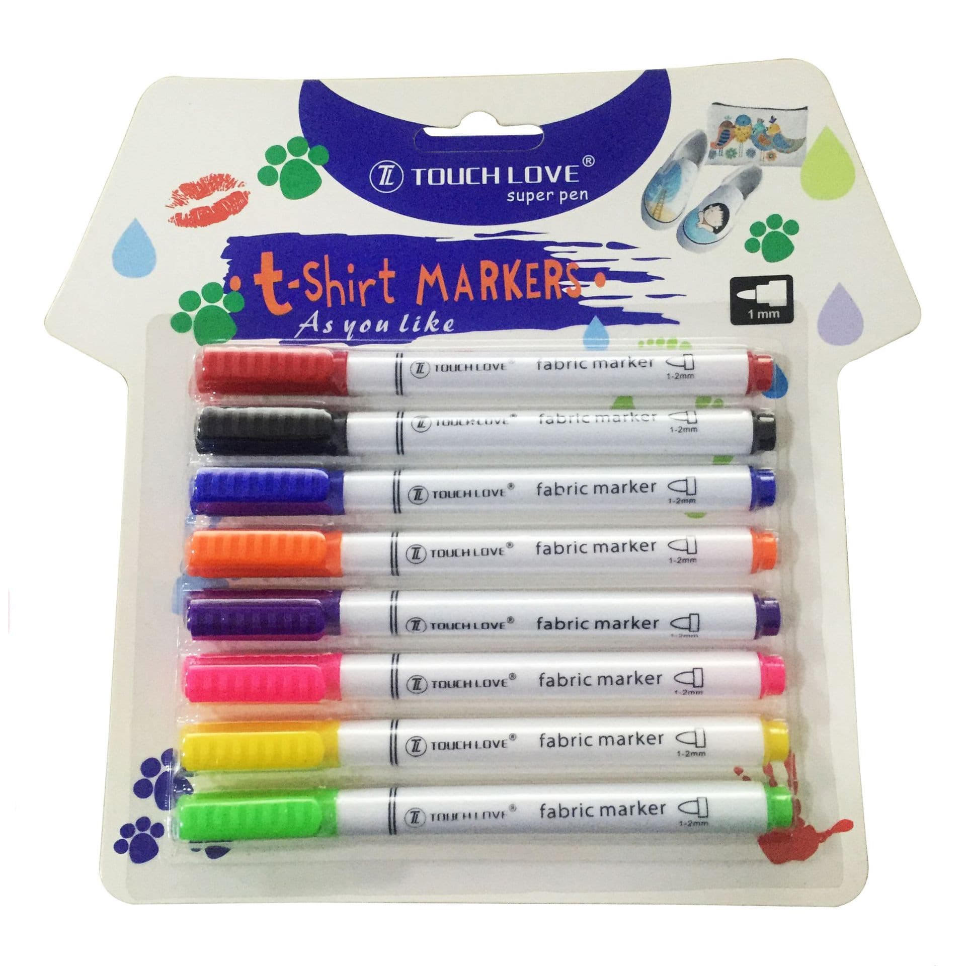 Textile T-shirt, cloth, drawing pens, watercolour, crayons, coloring book, DIY, graffiti