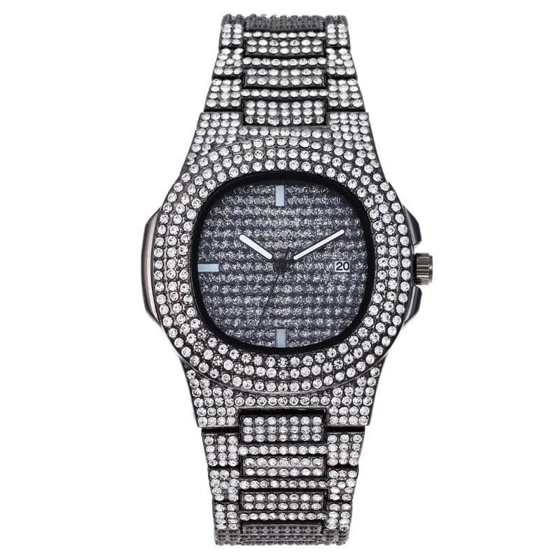 (Cross-border trading), diamond quartz watches, calendar, swiss watch, steel belt 5