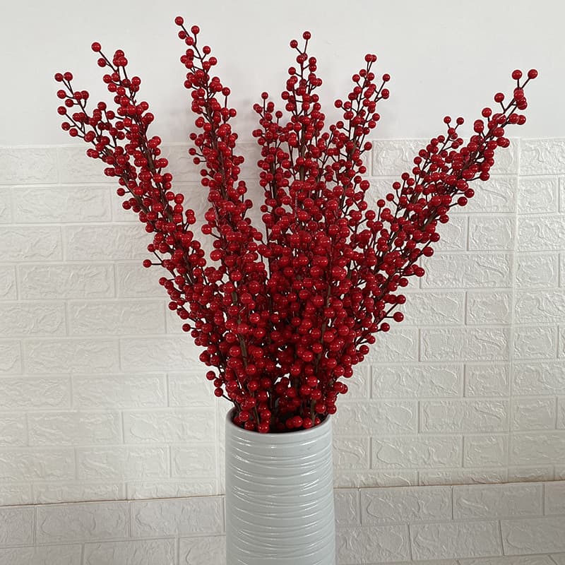 Factory wholesale simulation Red Fruit Fortune Fruit Home Decoration New Year Fruit Winter Qingguo Home Decoration Christmas Red Fruit 2