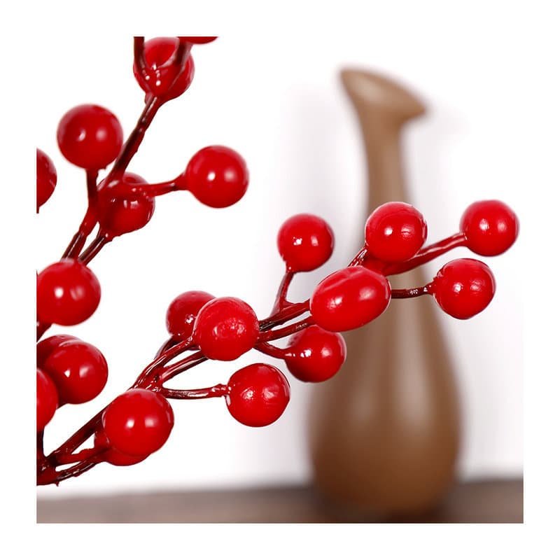 Factory wholesale simulation Red Fruit Fortune Fruit Home Decoration New Year Fruit Winter Qingguo Home Decoration Christmas Red Fruit 5