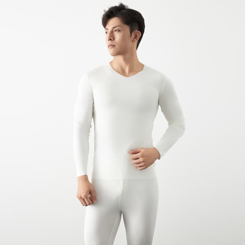 Men's keep warm autumn underwear, trousers, warm long-sleeve, V-neckline, men's style 2