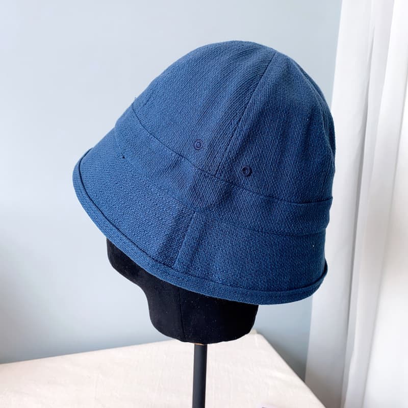 Japanese designer hand -dyed cotton short -eaves fisherman hat female bell hat wild bucket hat four seasons cloth hat 2