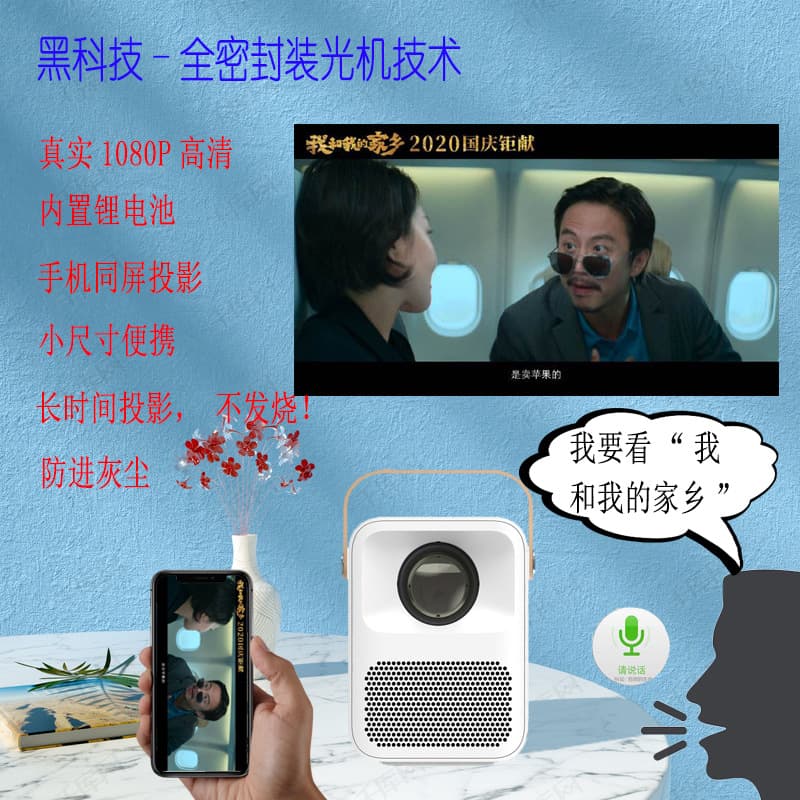 Y1pro Smart Projector - 1080p HD Portable Micro Projector 1