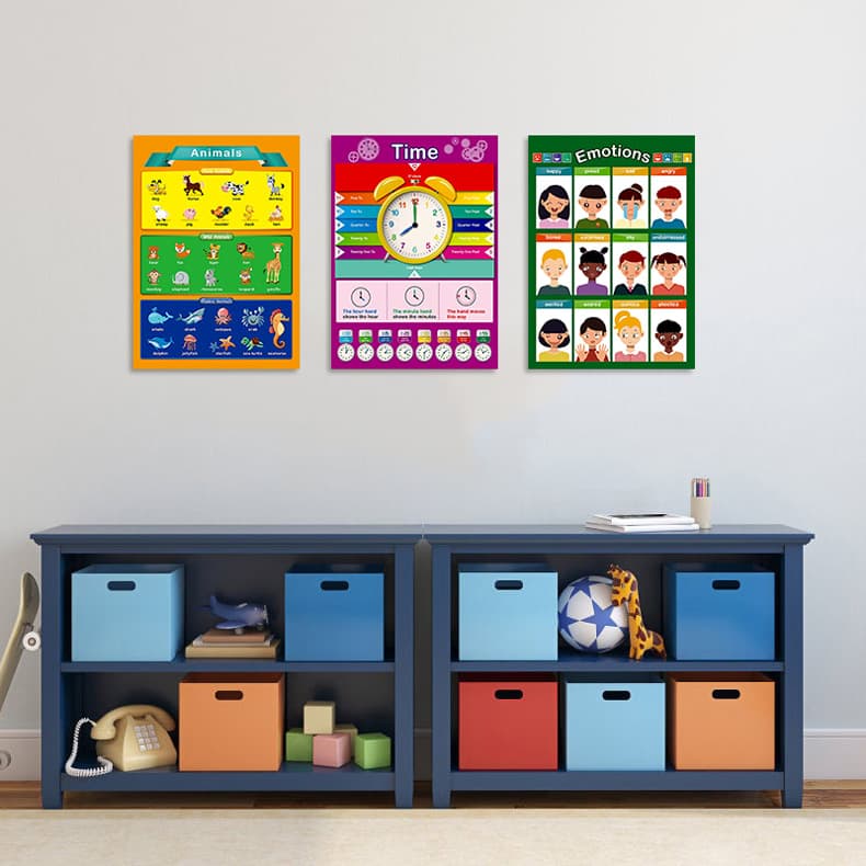 Poster for teaching maths for kindergarten, Amazon, training, color 2