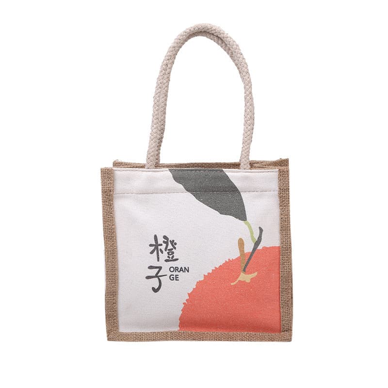 One-shoulder bag, Japanese cartoon capacious brand linen bag, food bag, for students 5