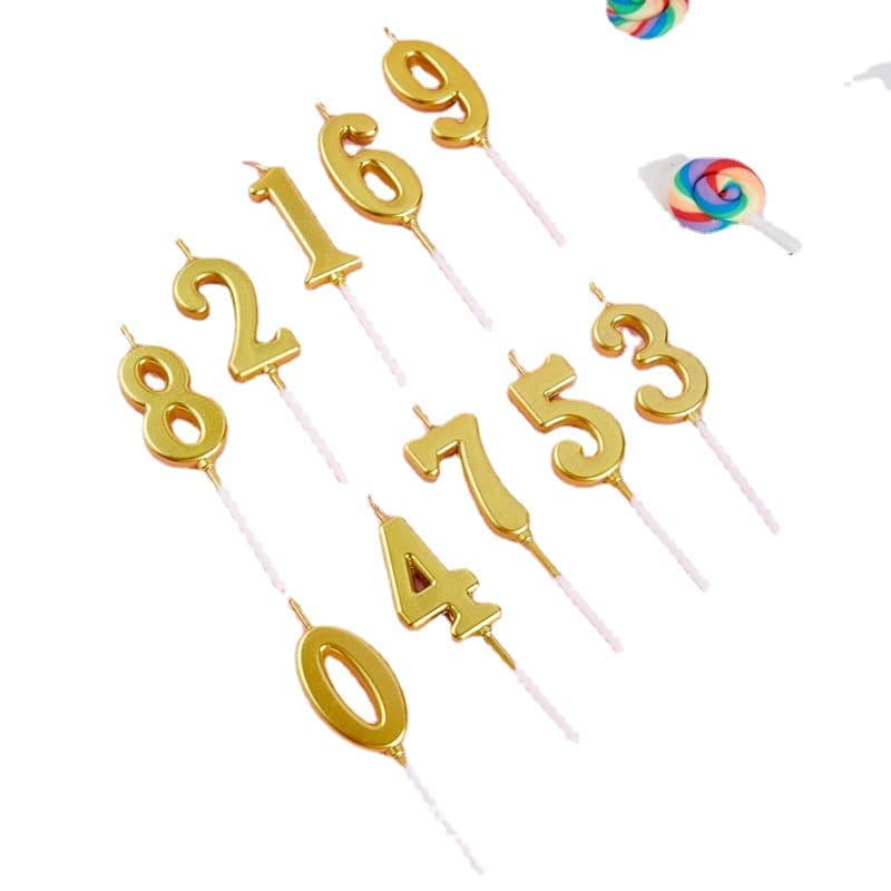 Digital Candle Cake Candle Birthday Happy Candle Party Candle Golden Digital wax 5