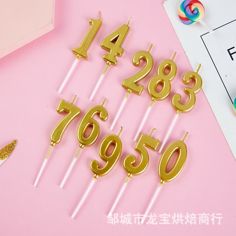Digital Candle Cake Candle Birthday Happy Candle Party Candle Golden Digital wax