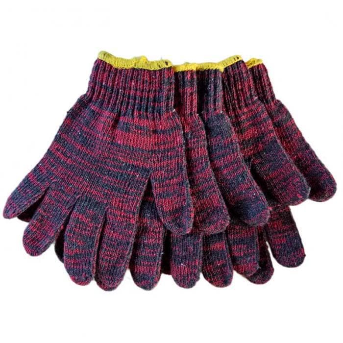 [劳保手套防护通用手套花线棉纱线手套 加厚耐磨手套 Gloves White] 2
