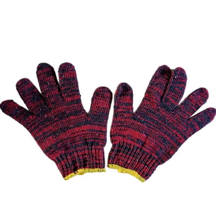 [劳保手套防护通用手套花线棉纱线手套 加厚耐磨手套 Gloves White] 1