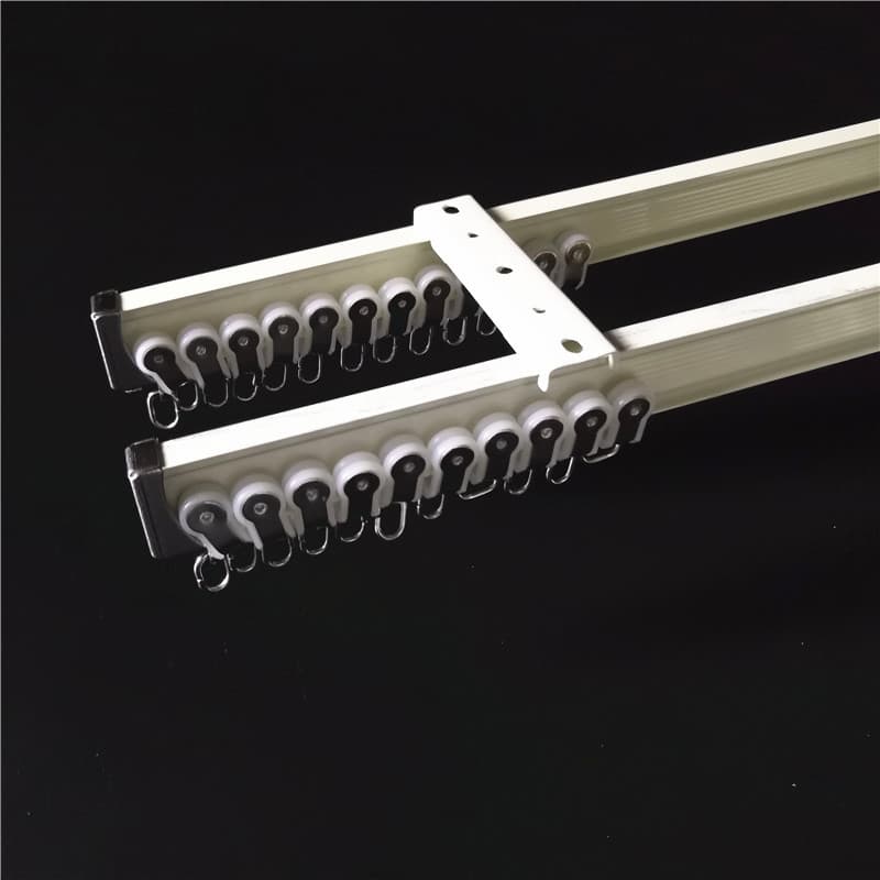 Curtain orbit bay window balcony L -shaped U -shaped curved aluminum alloy can bend the rail monorail dual -track curtain accessories 4