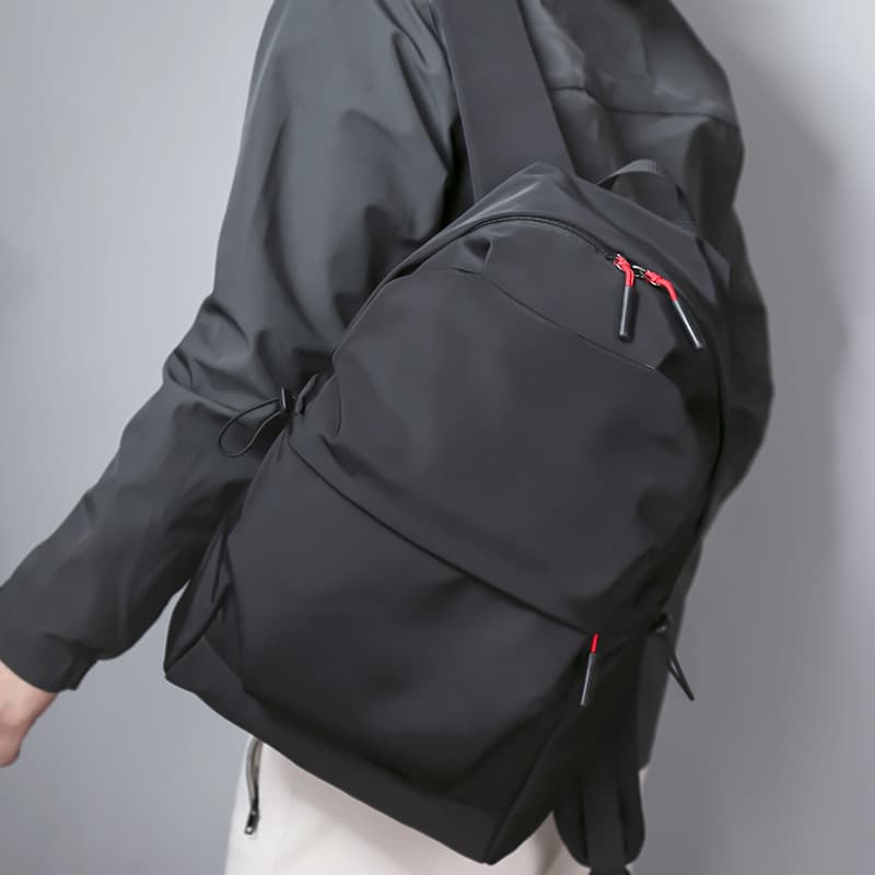 School bag, solid color water repellent backpack, protective bag, capacious shoulder bag, laptop, for secondary school, with your logo imprint 2