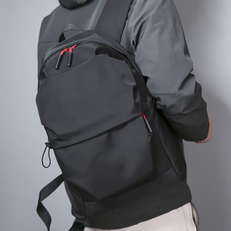 School bag, solid color water repellent backpack, protective bag, capacious shoulder bag, laptop, for secondary school, with your logo imprint 1