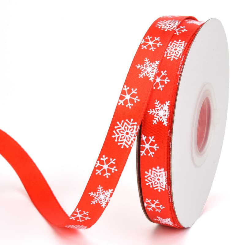 Christmas festival decorative ribbon set 1cm small roll gift belt printing logo ribbon printed thread strap 7