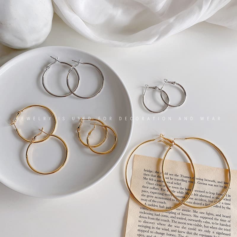 Brand universal hoop earrings, European style, silver 925 sample, internet celebrity 2