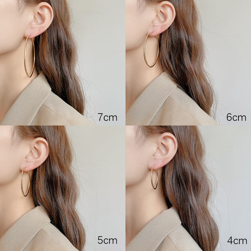 Brand universal hoop earrings, European style, silver 925 sample, internet celebrity 3