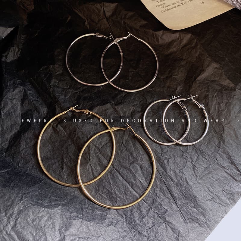 Brand universal hoop earrings, European style, silver 925 sample, internet celebrity 4