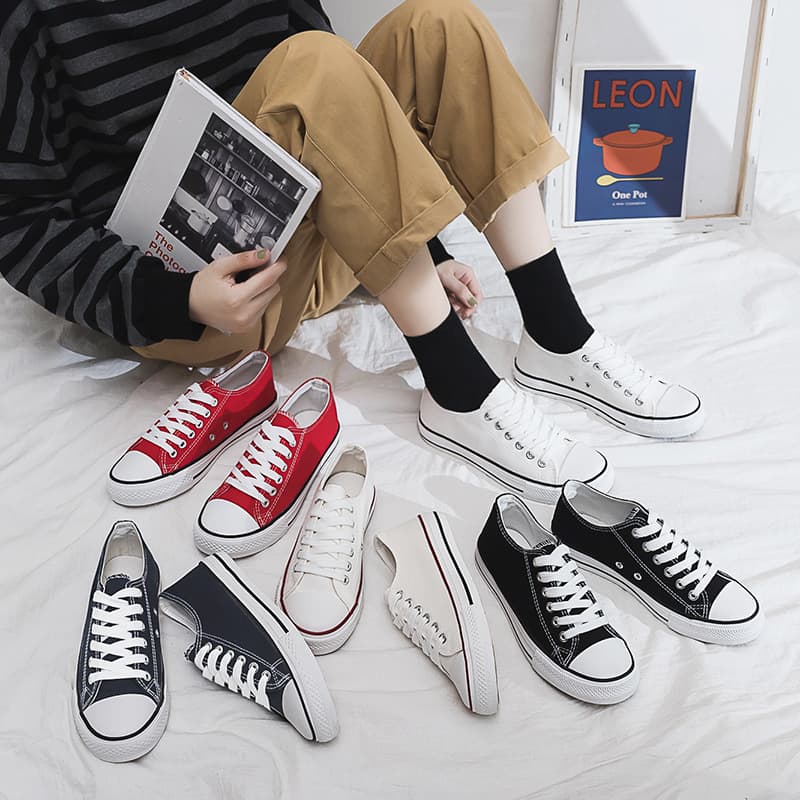 2026 Wholesale Classic Canvas Shoes Women's Shoes Student Korean Version Spring Couple Style Harajuku Low Top Trendy Board Shoes