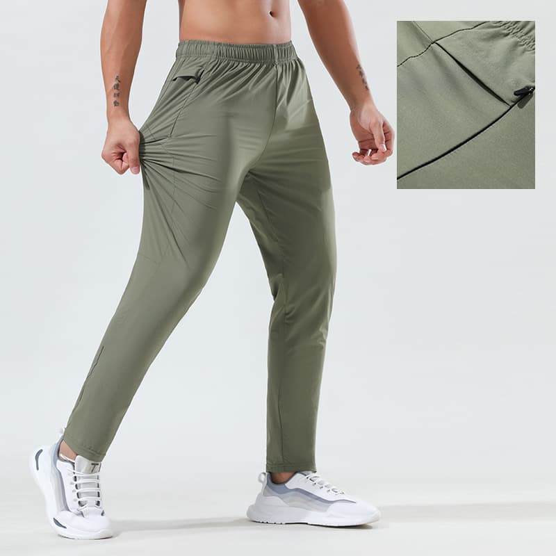 Sports quick dry summer thin trousers, silk travel yoga clothing for training, oversize, for running 1
