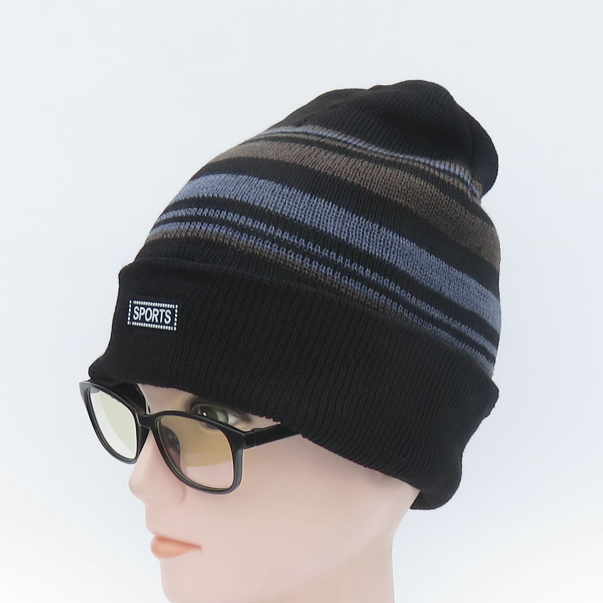 Men's woolen warm hat, travel keep warm patch, travel bag