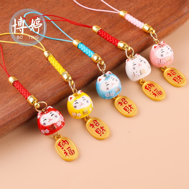 Ceramic mobile phone, pendant, creative bag, USB flash drive, DIY, for luck 2