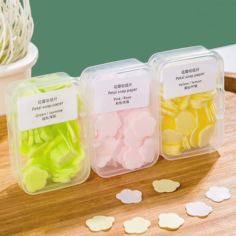 Handheld small soap flower-shaped for traveling 3