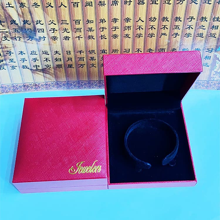 Red jewelry, storage system, storage box, golden bracelet, accessory, earrings, Birthday gift 10