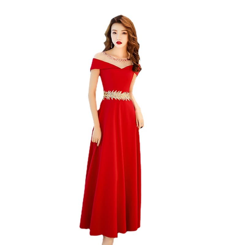 Burgundy evening dress, short wedding dress, 2021 collection 5