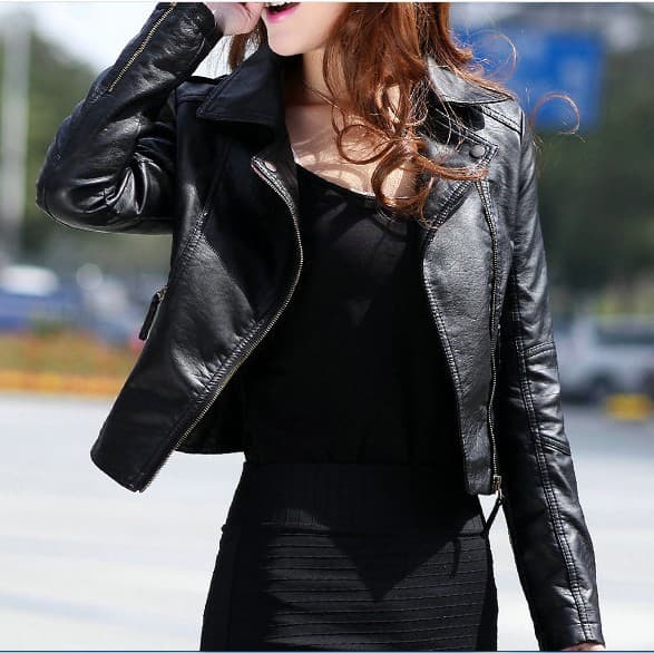 European and American women's Spring Pu Leather Jacket Autumn Coat for Women 4