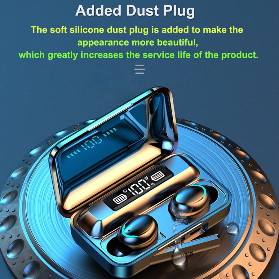 New F9-5C F9-34 F9 Bluetooth headset Double-ear cross-border long battery life TWS power display 5.3 headphones 2
