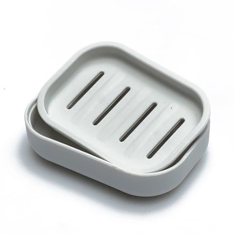 Double-layer square Japanese soap holder, plastic drying rack 5
