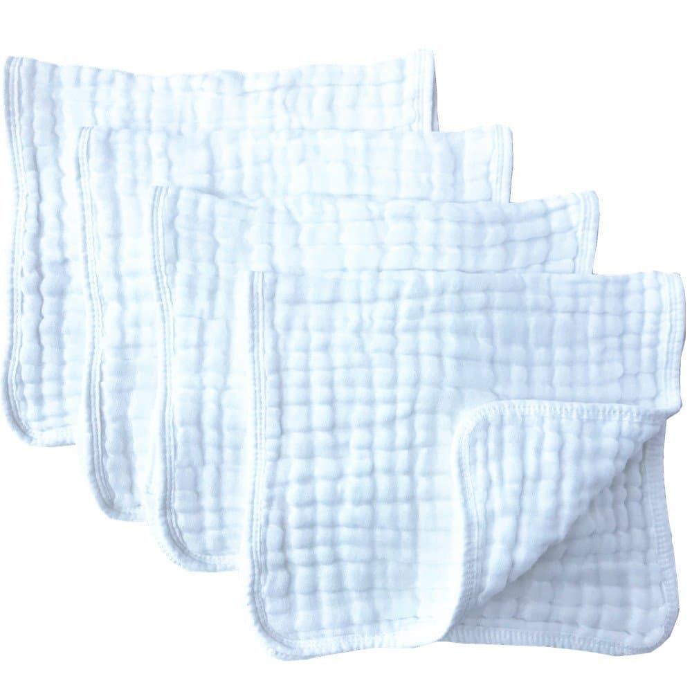 Muslin Burp Cloths 100% Cotton Hand Washcloths 6 Layers 1