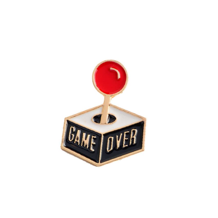 [外贸热卖好卖品饰品 个性创意GAME OVER 游戏操控杆合金滴油胸针] 3