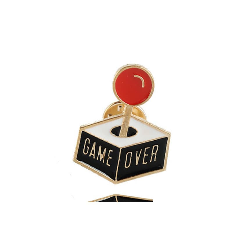 [外贸热卖好卖品饰品 个性创意GAME OVER 游戏操控杆合金滴油胸针] 1