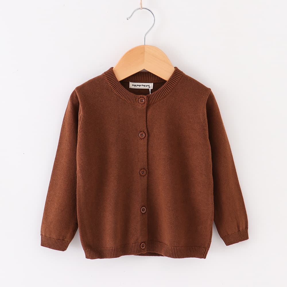 Thin knitted brand sweater, autumn jacket, cardigan, children's clothing 3