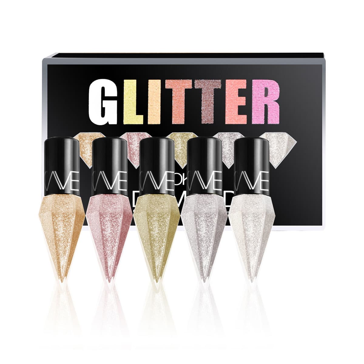 LOOKAVE Diamond Eyeliner Liquid 5-Piece Set Gift Box 2