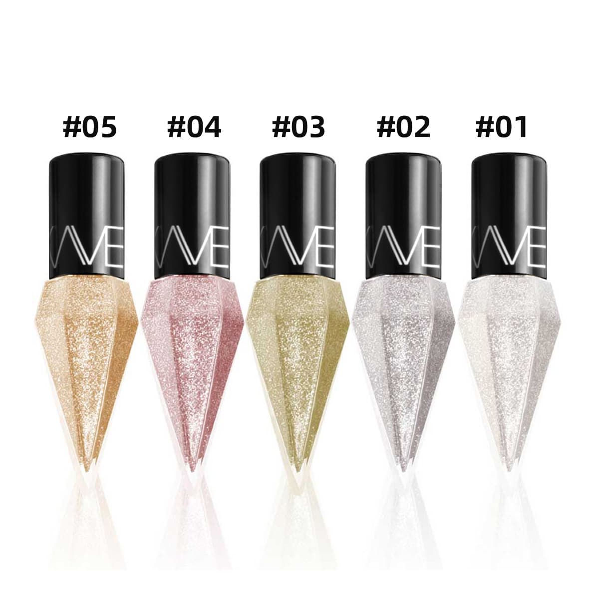 LOOKAVE Diamond Eyeliner Liquid 5-Piece Set Gift Box 3