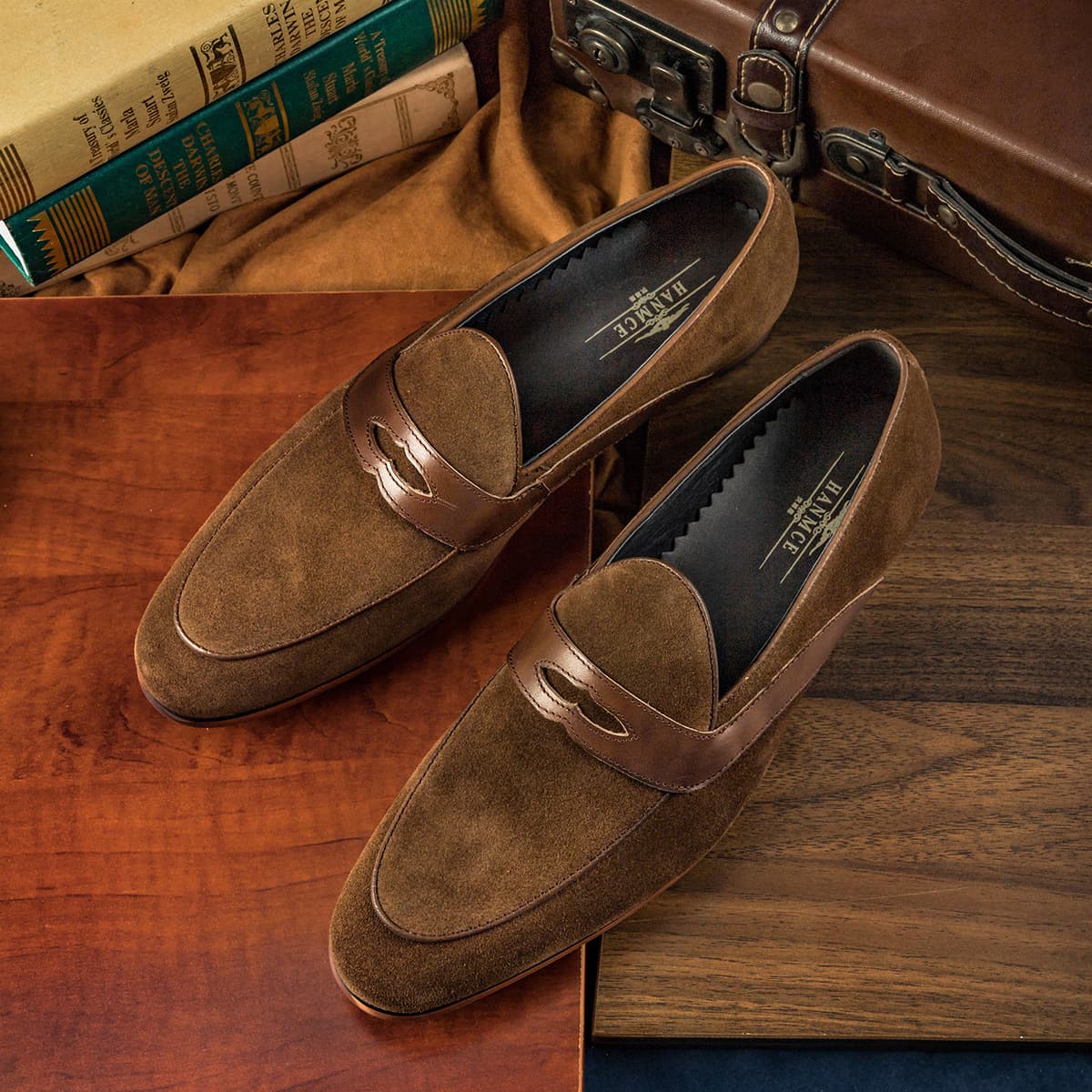 [Four Seasons Lefu Shoes] Korean version of Penso Shoes Men's Pindy Cow Plel Melievers Men's Shoes Gentleman Shoes 3