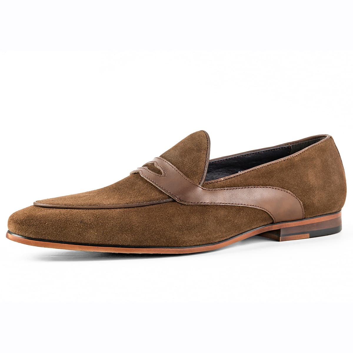 [Four Seasons Lefu Shoes] Korean version of Penso Shoes Men's Pindy Cow Plel Melievers Men's Shoes Gentleman Shoes 5