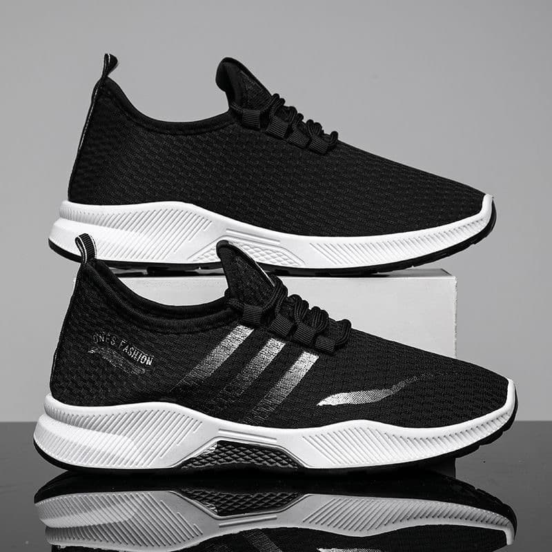 (Cross-border trading), fashionable trend lightweight sneakers for leisure, Korean style, for running, soft sole, work shoes 4